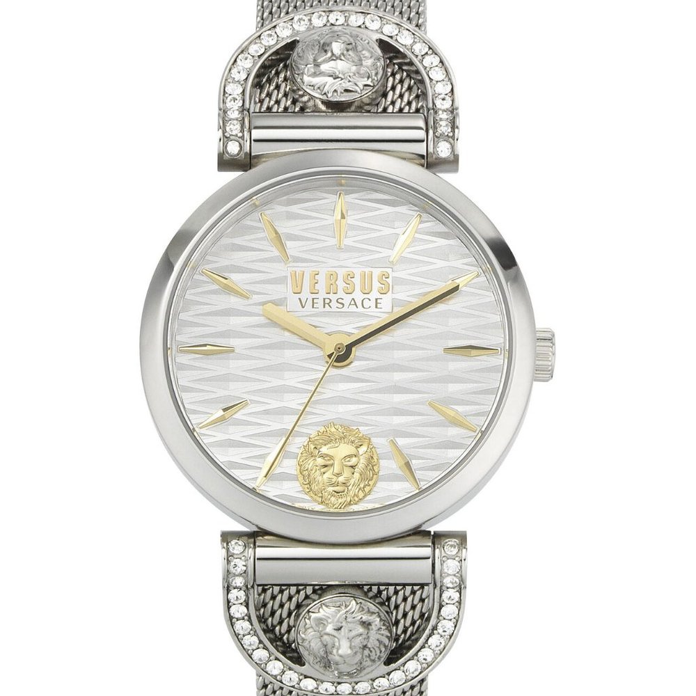 SALE Versace Women's Crystal Two Tone Dial Accent Watch